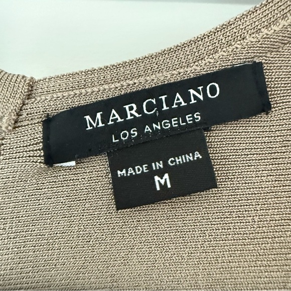 Vintage Y2K Marciano taupe gray long sleeve bodycon bandage dress - Medium - Picture 5 of 6